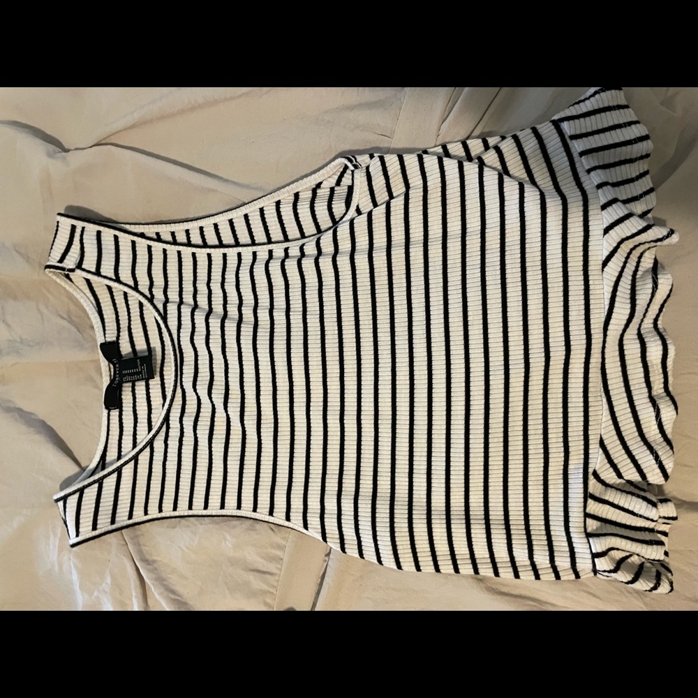 Striped cropped tank